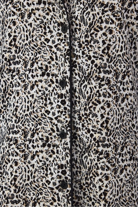 Penti Noir Garden Pyjama-Set mit Leopardenprint aus Langarmshirt und Hose - Image 5