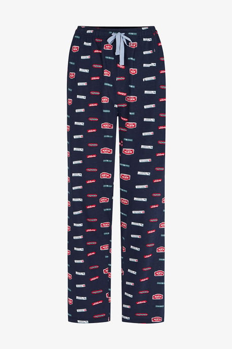 Penti Aurora Station Geometrisch gemustertes Herren-Pyjama-Set mit langen Ärmeln - Image 3