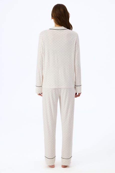 Arya Pyjama-Set mit gepunktetem Langarmshirt und Hose - Image 2