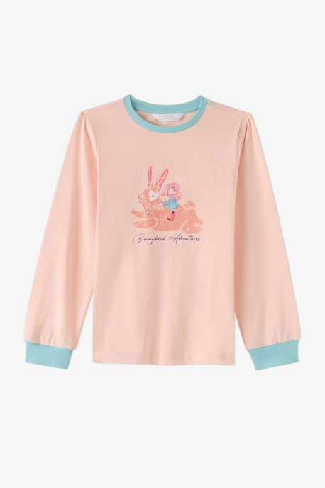 Penti Girls' Bunny Ride Baumwoll-Schlafanzug-Set mit langen Ärmeln - Image 6
