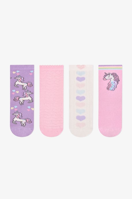 Penti Mädchen-Einhorn-Baumwollsocken, 2er-Pack, Rundstrick - Image 1