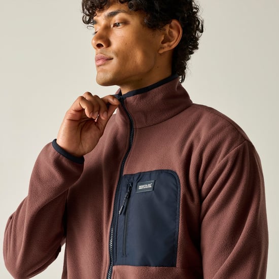 Regatta - "Frankie" Fleecejacke für Herren, Durchgehender Reißverschluss (dunkele Kirsche/Marine) - Image 4