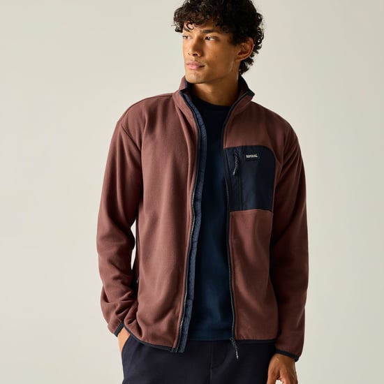 Regatta - "Frankie" Fleecejacke für Herren, Durchgehender Reißverschluss (dunkele Kirsche/Marine) - Image 6