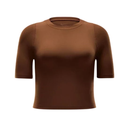 Nike - "Zenvy" Oberteil für Damen, gerippt (Hellbraun/Weiß) - Image 2