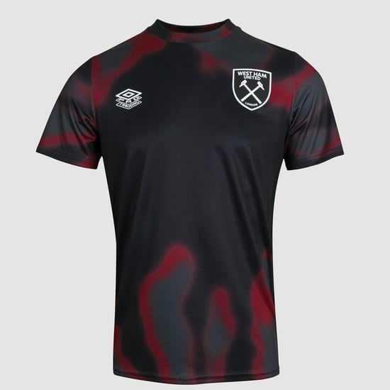 Umbro - Kinder Trikot "24/25", FC West Ham United, Aufwärmen (Schwarz/Weinrot/Kohlen-Schwarz) - Image 1
