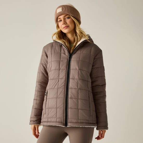 Regatta - "Frankie" Steppjacke für Damen, wendbar (Mokka/Helles Vanillegelb) - Image 4