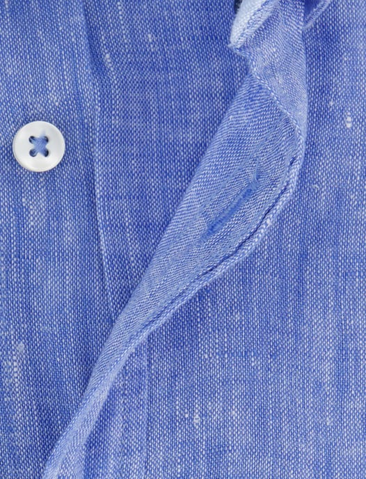 Fynch-Hatton Leinenhemd Mittelblau - Image 4