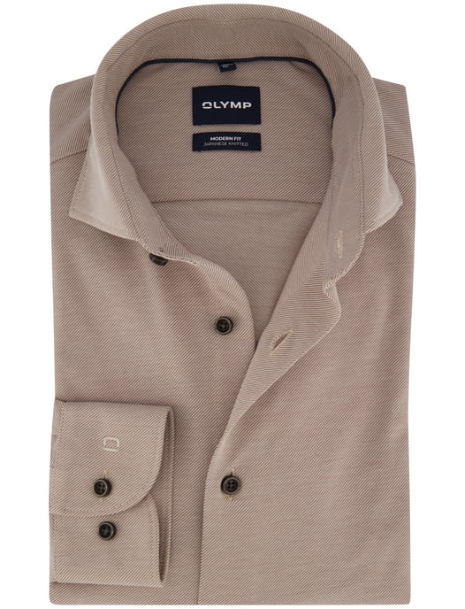 OLYMP Japanese Knitted Slim-Fit-Hemd Grün - Image 1
