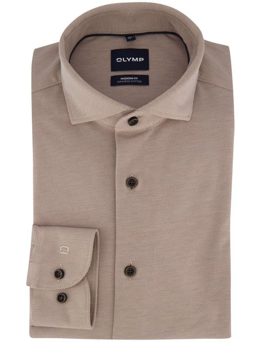 OLYMP Japanese Knitted Slim-Fit-Hemd Grün - Image 2