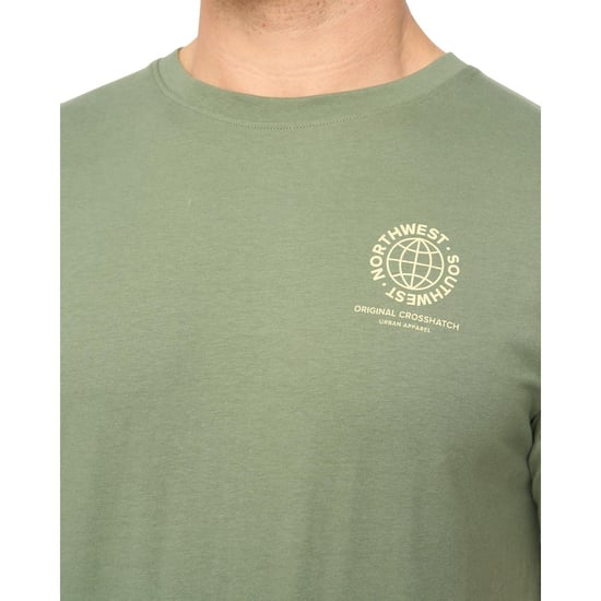 Crosshatch - "Chittingtons" T-Shirt für Herren (Schwarzoliv) - Image 4