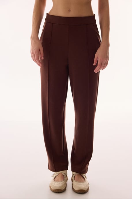 Mid-Waist Oversized Trousers mit geradem Bein aus Jersey - Image 2
