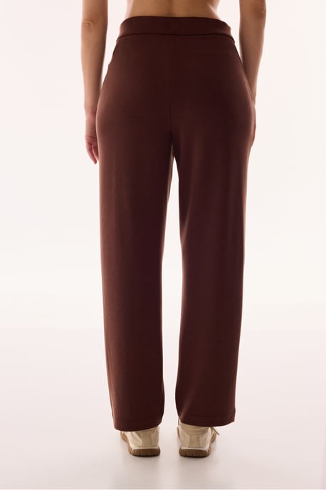 Mid-Waist Oversized Trousers mit geradem Bein aus Jersey - Image 3