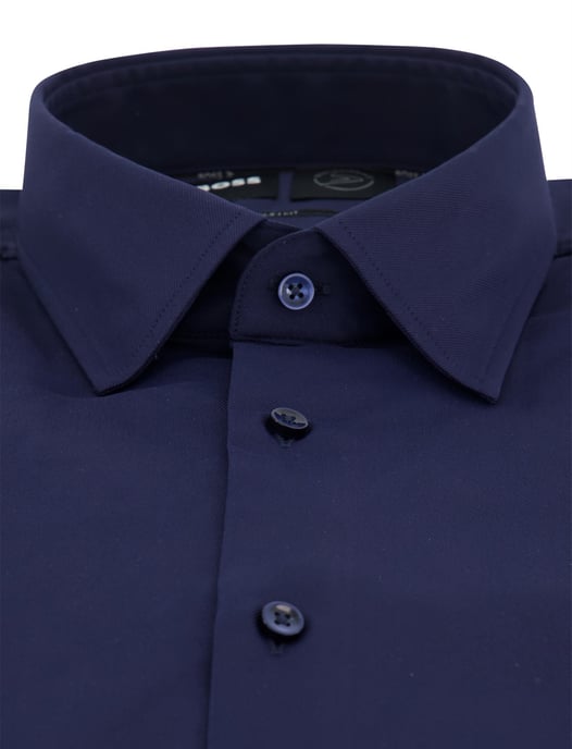 Boss Black P-Hank einfarbiges dunkelblaues Hemd - Image 3