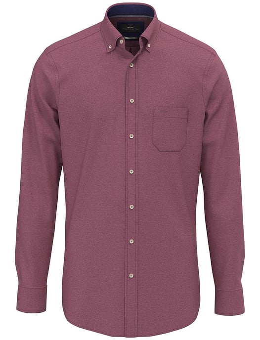 Fynch Hatton Hemd Deep Merlot Flanell - Image 1