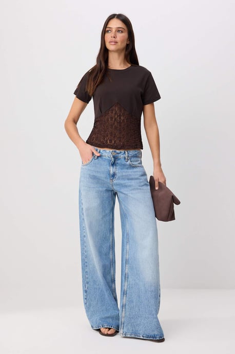 TRENDYOLMİLLA Damen Braun Einfarbig Kurz Tailliert Blusen - Image 4