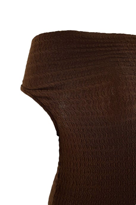 Trendyol Curve Damen Braun Einfarbig Ärmellos Tailliert Große Größen Blusen - Image 4