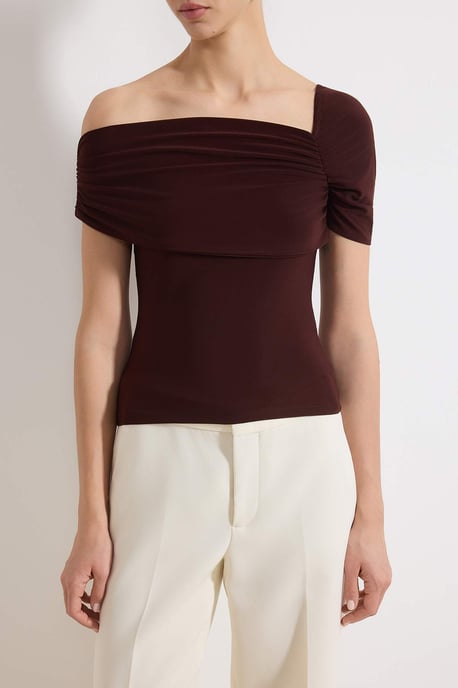 TRENDYOLMİLLA Damen Braun Einfarbig Kurz Tailliert Blusen - Image 2