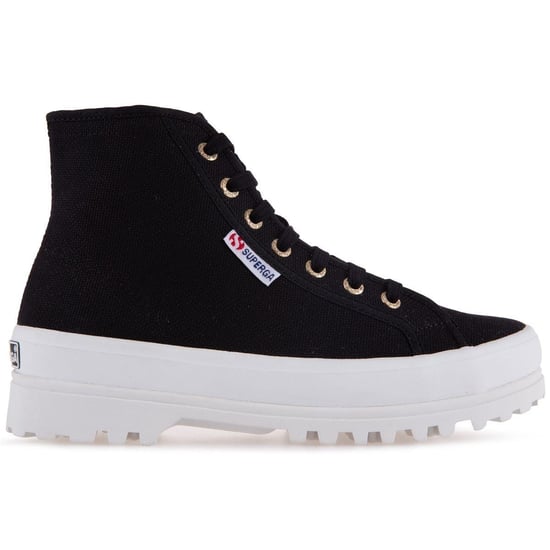 Superga - Damen High Tops "2341 Cotu Alpina" (Schwarz/blassed Gold) - Image 1