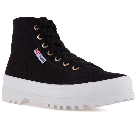 Superga - Damen High Tops "2341 Cotu Alpina" (Schwarz/blassed Gold) - Image 4