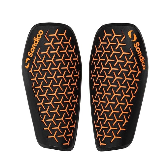 Sondico - Schienbeinschoner für Herren/Damen Unisex, Flex, Wabenmuster (Schwarz/Orange) - Image 1