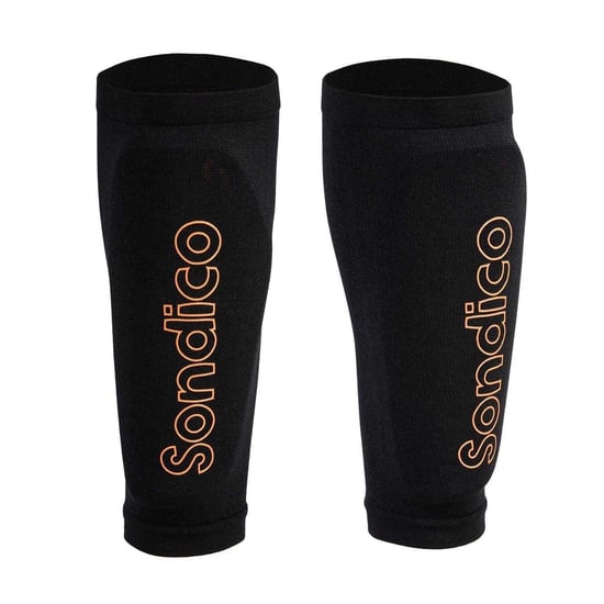 Sondico - Schienbeinschoner für Herren/Damen Unisex, Flex, Wabenmuster (Schwarz/Orange) - Image 4