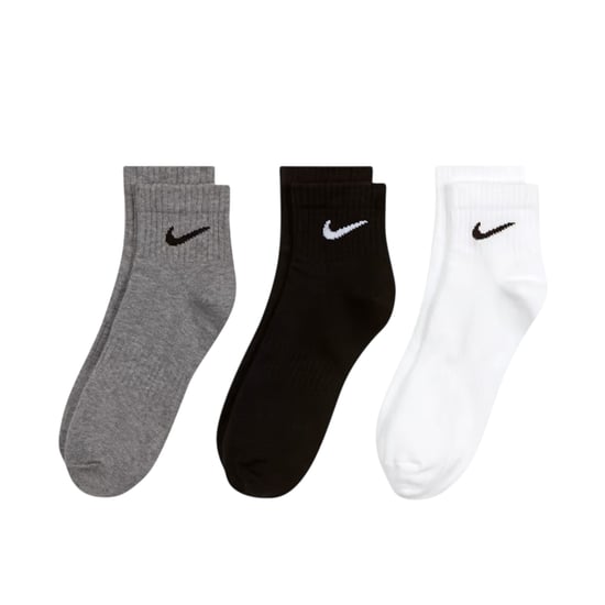 Nike - Knöchelsocken für Herren/Damen Unisex, Leicht, Training (3er-Pack) (Grau/Schwarz/Weiß) - Image 1