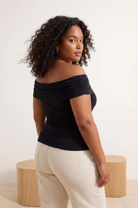Trendyol Curve Damen Schwarz Einfarbig Ärmellos Tailliert Große Größen Blusen - Image 2