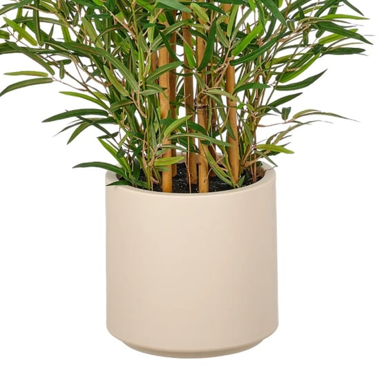 Kopu ® künstliche Bambuspflanze 130 cm 1978 Blätter cremefarbener Topf Fargesia - Image 2