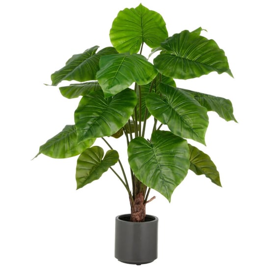 Kopu ® künstliche Alocasia-Pflanze 100 cm grauer Topf Elefantenohr - Image 1