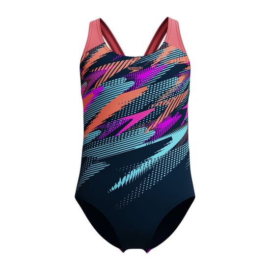 Speedo - "Placement" Badeanzug für Jugendlich, Spritzschutz (Koralle) - Image 1