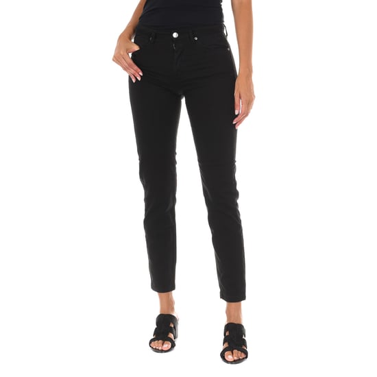 Lange Jeanshose mit schmal geschnittenen Säumen 10DB50281-B075 Damen - Image 1