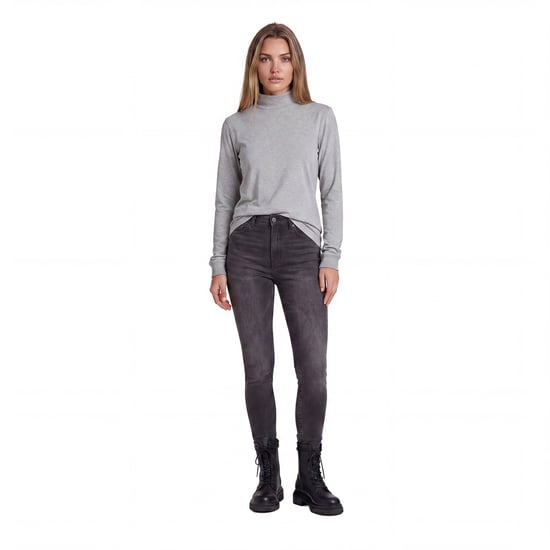 Langärmeliges T-Shirt mit halbhohem Kragen 1625-M Damen - Image 4