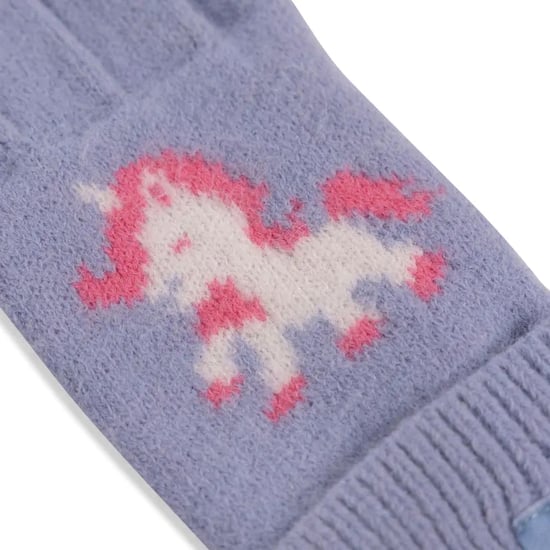 Trespass - "Danica" Einhorn-Winterhandschuhe, Jerseyware (Hellblau) - Image 3
