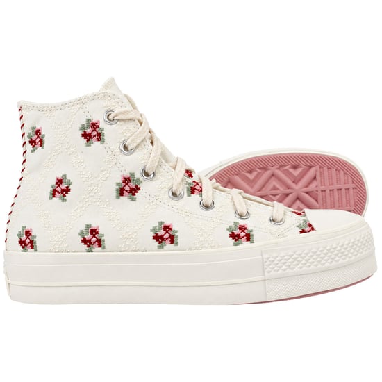 Converse Chuck Taylor Lift Hi Damen-Plimsolls Weiß - Image 5