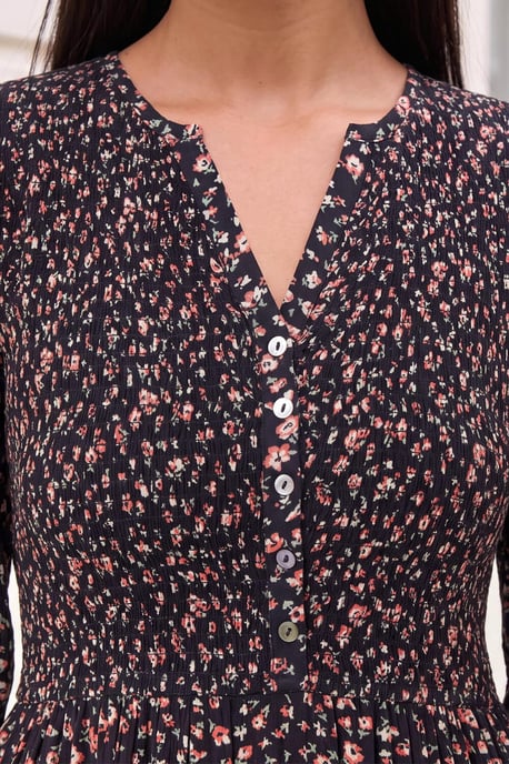 Petite Kleid mit Blumenmuster und gerafftem Oberteil - Image 4