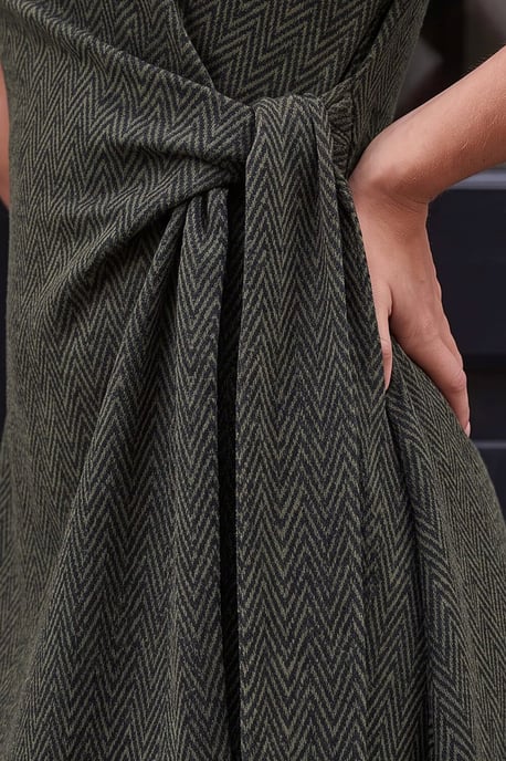 Petite Fischgrätenmuster-Kleid - Image 4