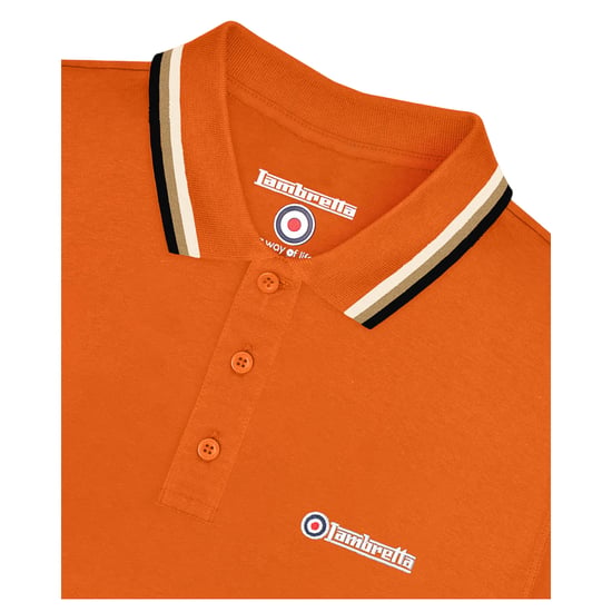 Lambretta - Poloshirt für Herren (Wüsten Sonnengelb/Silber/Nussbraun/Schwarz) - Image 4