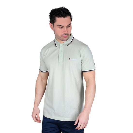 Lambretta - Poloshirt für Herren (Blasses Aqua/Weiß/Saphir/Nussbraun) - Image 1