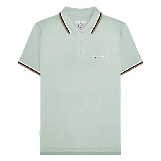 Lambretta - Poloshirt für Herren (Blasses Aqua/Weiß/Saphir/Nussbraun) - Image 2