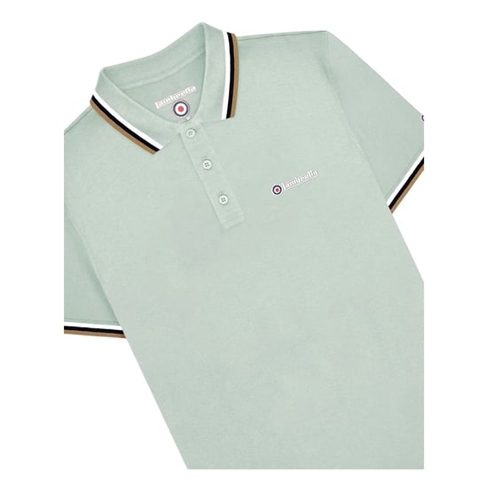 Lambretta - Poloshirt für Herren (Blasses Aqua/Weiß/Saphir/Nussbraun) - Image 5