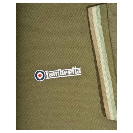 Lambretta - Poloshirt für Herren (Khakigrün/Aquablau/Silber/Nussbraun) - Image 3