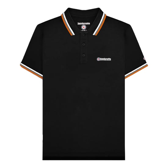 Lambretta - Poloshirt für Herren (Schwarz/Weiß/Grau/Orange) - Image 1