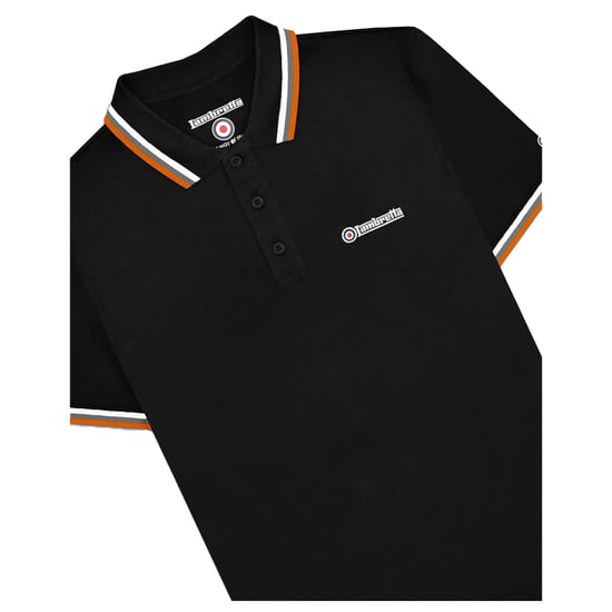 Lambretta - Poloshirt für Herren (Schwarz/Weiß/Grau/Orange) - Image 3