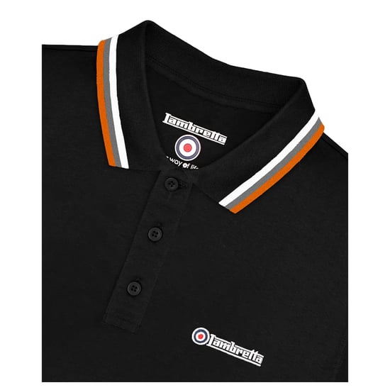 Lambretta - Poloshirt für Herren (Schwarz/Weiß/Grau/Orange) - Image 5