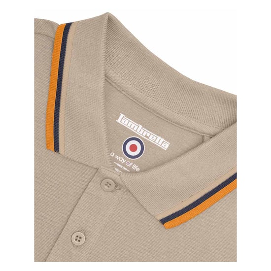 Lambretta - Poloshirt für Herren (Nussbraun/Weiß/Marine/Aprikose) - Image 5