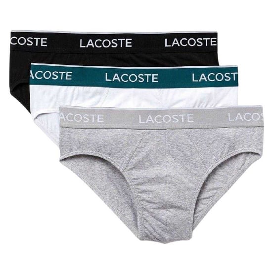 Lacoste - Slips für Herren (3er-Pack) (Schwarz/Weiß/Grau) - Image 1