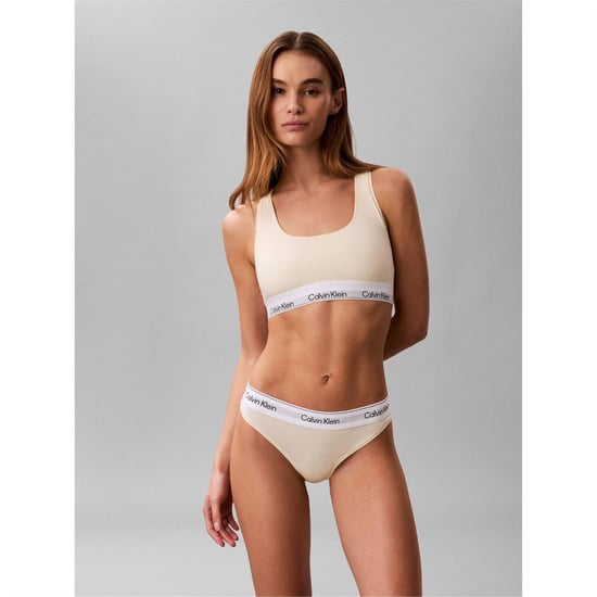 Calvin Klein - Thong für Damen, Baumwollmischung (Gelbe Birne) - Image 3