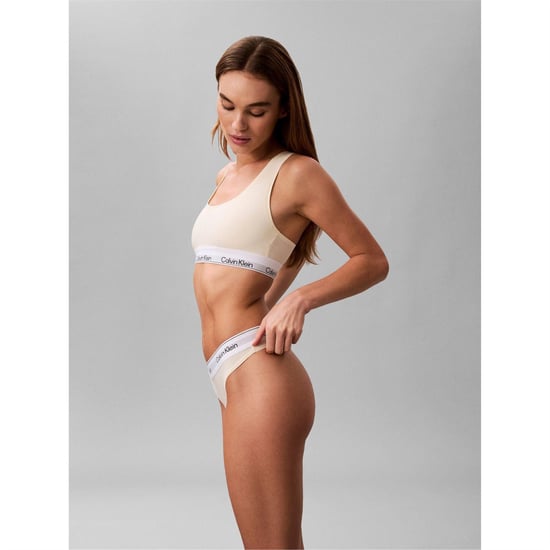 Calvin Klein - Thong für Damen, Baumwollmischung (Gelbe Birne) - Image 5