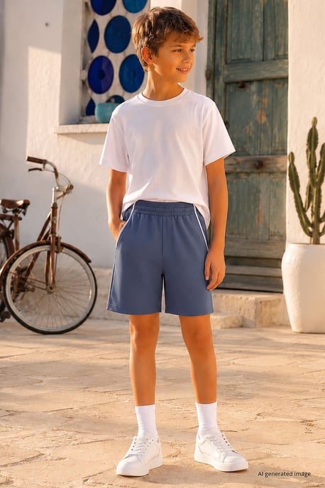 Shorts mit Kordelzug in der Taille und Taschen - Image 2