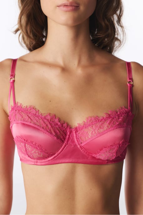 Satin-Bügel-BH mit Spitzenbesatz - Image 3